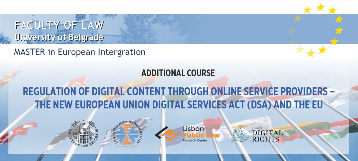 ADDITIONAL COURSE – REGULATION OF DIGITAL CONTENT THROUGH ONLINE ...